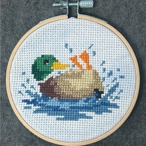 Mallard Duck 🦆 Handmade Cross Stitch